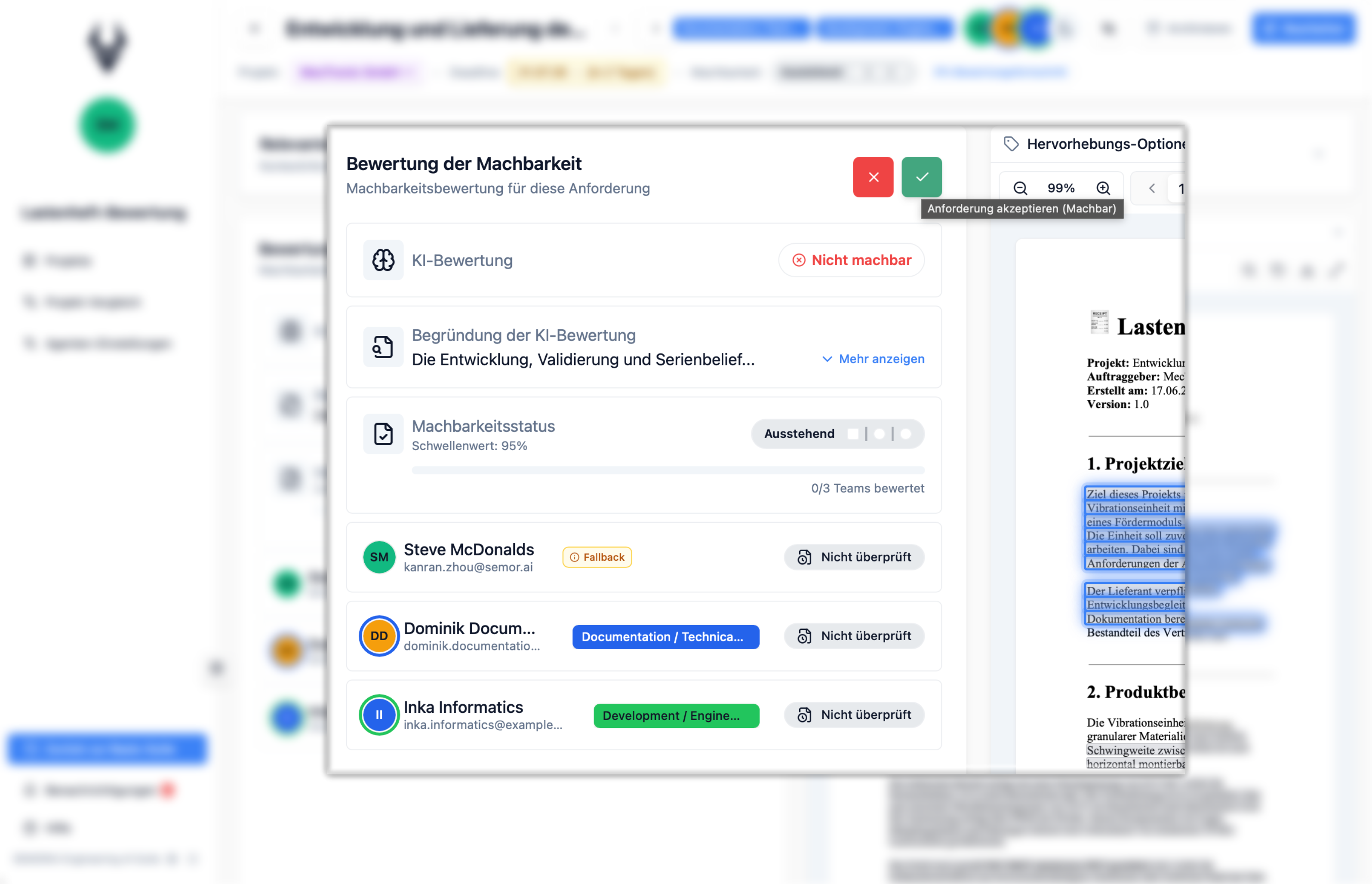 Dashboard with open assignments and progress